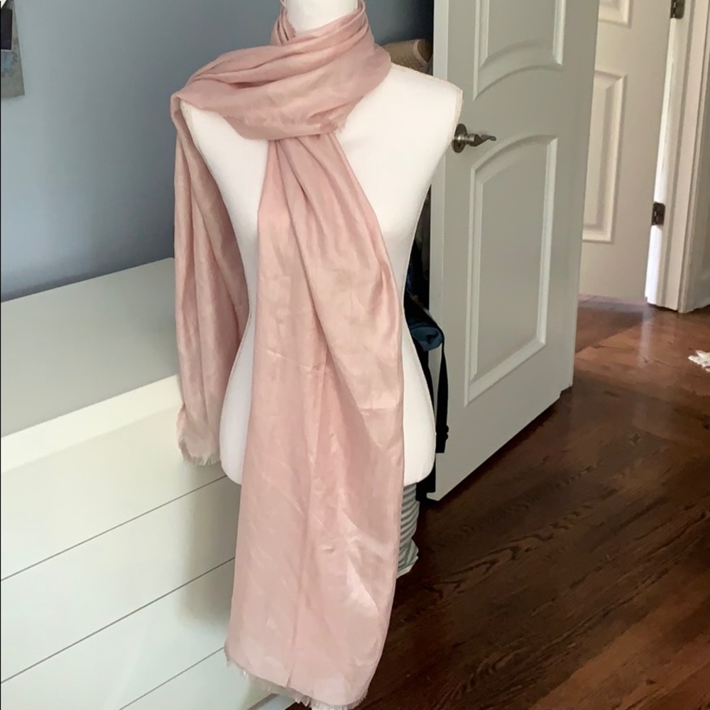 Light pink silk scarf